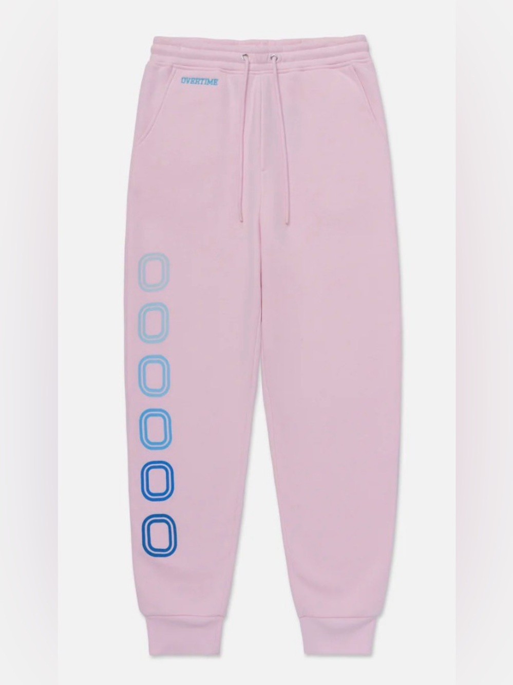Overtime‎ Classic Joggers Soft Pink Elastic Waist Drawstring Athleisure Unisex S